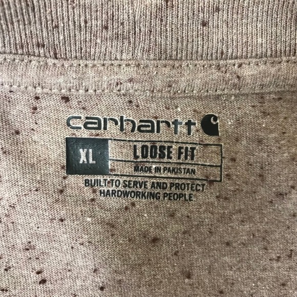 Carhartt Mens Loose Fit Speckled Pocket T Shirt XL Brown Workwear - Picture 7 of 9